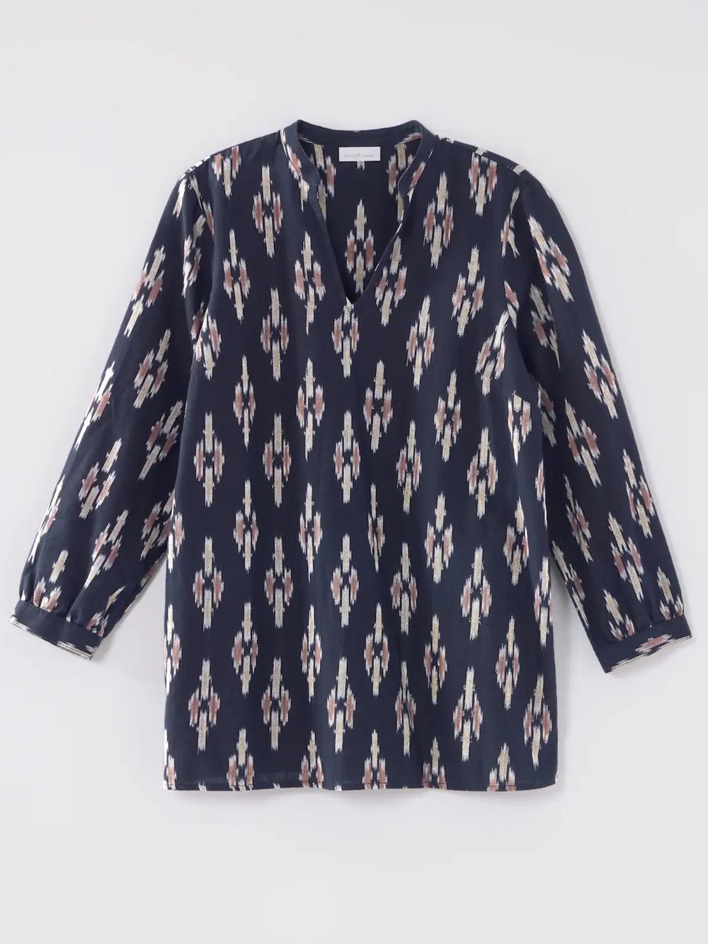 J. Jill Pure Jill V-Neck Ikat Flowy Top XL‎ Petite Casual Southwestern Boho